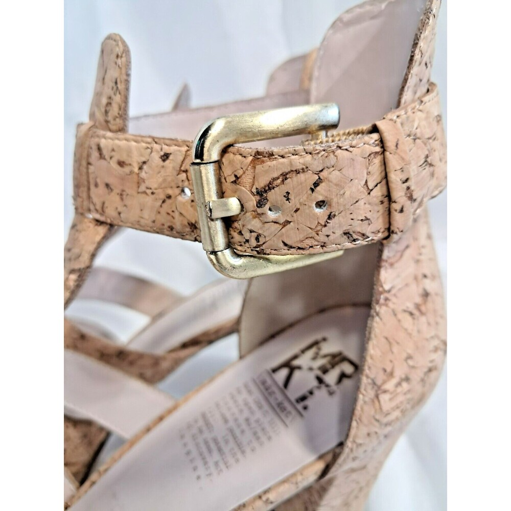 MRKT Elyse Natural Cork Strappy Summer Heels Size 7.5M Womens - Picture 9 of 15